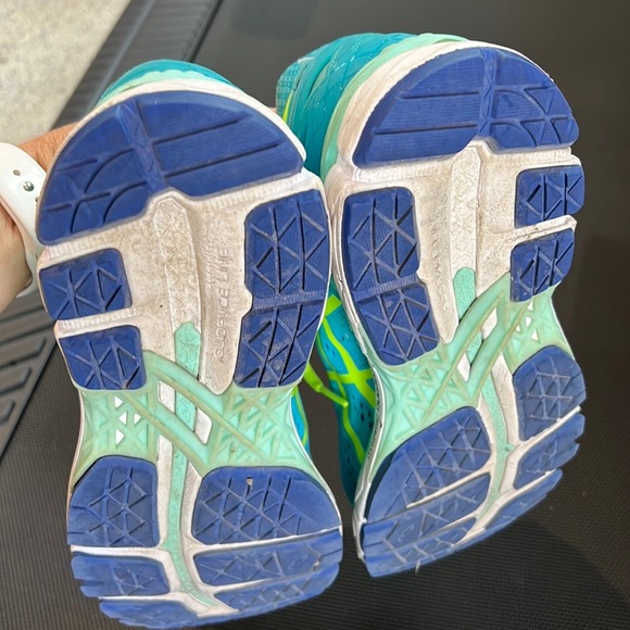 ASICS Gel Kayano 22 Running Shoe Blue Yellow Size 9 - Picture 7 of 10